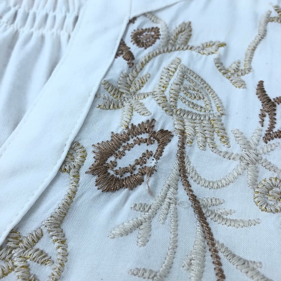 Anthropologie button down embroidered tunic top - Picture 6 of 6